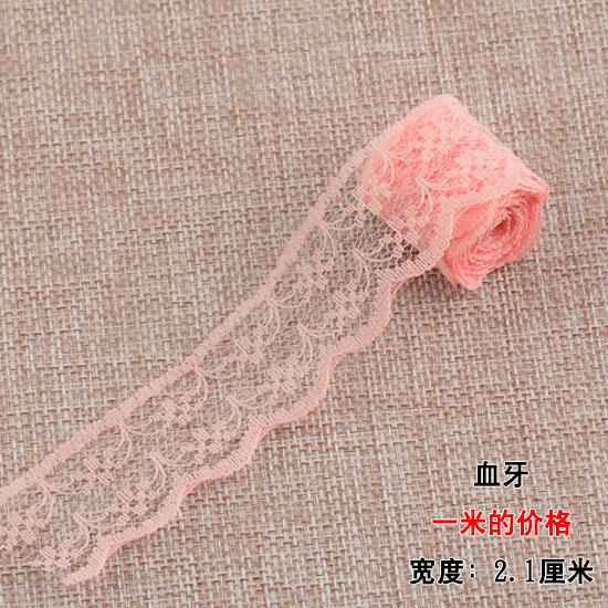 21mm woven cotton lace unilateral Handicrafts Embroidered Net trim DIY sewing curtain craft decoration   cotton trim lace ribbon