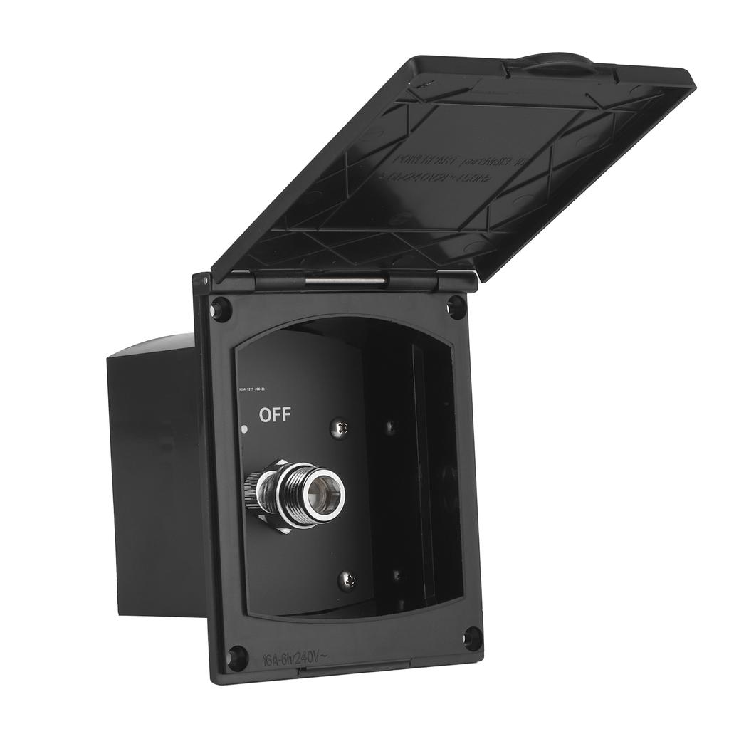 1 2in Exterior Shower Box Inlet and Outlet Port for RV Boat Motorhome Without Shower Hose Head