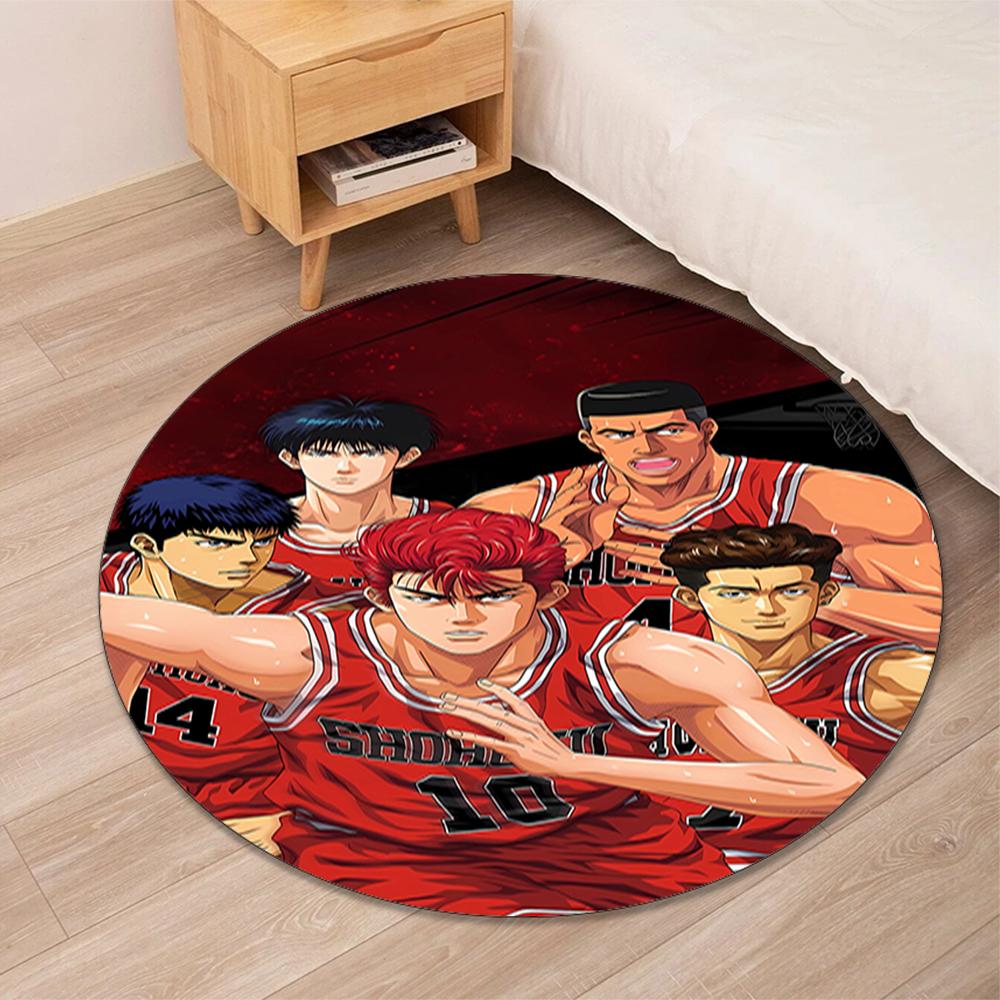 Slam Dunk Printed Round Rug Carpet Chair Rug Area Rug Entryway Doormats,for Office Chair Living Room Bedroom Kitchen Room.