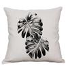 Nordic Decoration Cushion Covers Home Tropical Decoration Pillowcase Black White Plant Leaves Decor for Home Pillowcases