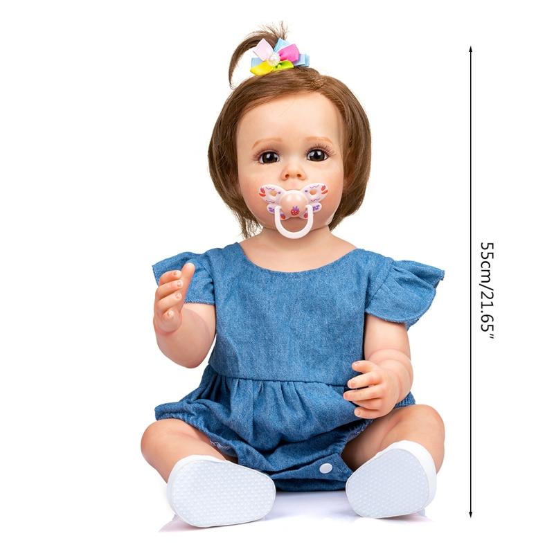 21inch Baby Girl Dolls Lifelike Reborns for Doll Cute Birthday Gift Real & Soft Touching Caucasian for Doll with Beautif