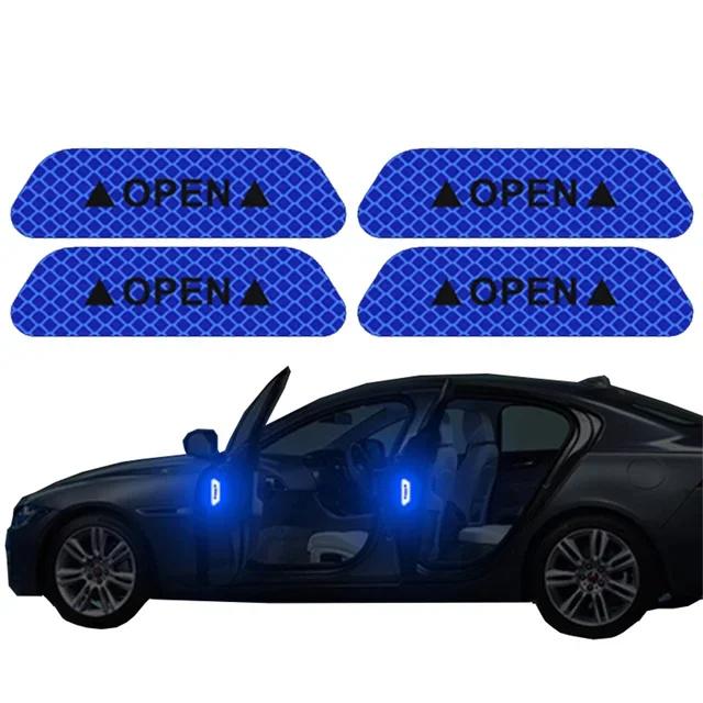 Autocolant reflectorizant de noapte pentru ușa mașinii Deschidere de siguranță Avertizare Bandă reflector Decal Accesorii pentru mașină pentru exterior Reflector interior