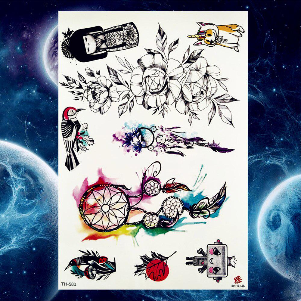 1pz Acquerello Bambini Cartoni Animati Adesivi Unicorno Panda Tatuaggi Temporanei Carini Fenicottero Cavallo Tatuaggi