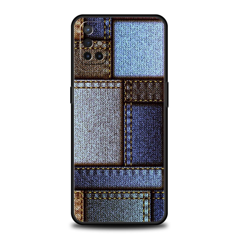 Leather Cloth Pattern Phone Case For Oneplus 13R 13 12R 11 10T 10R Nord N100 N200 N10 10 9 9R 9RT CE 3 2 Z Pro 5G Soft TPU Cover
