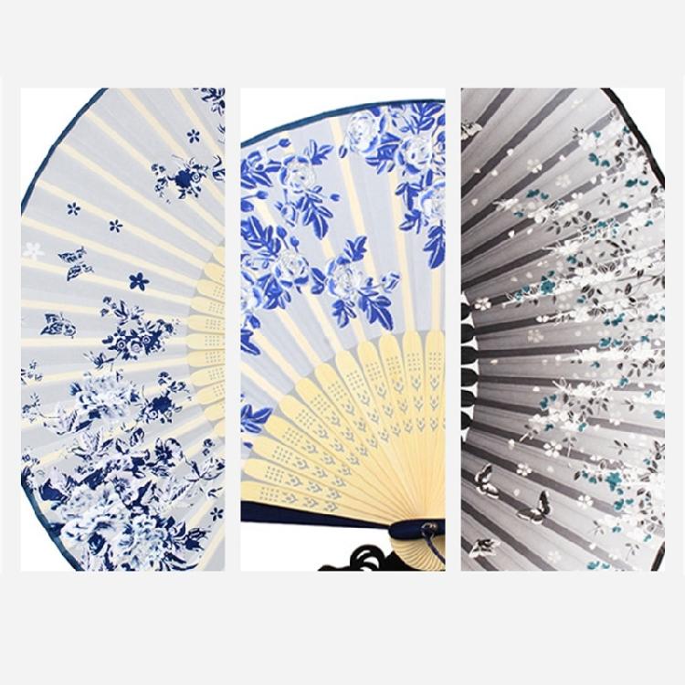 Vintage Folding Fan with Handle Multifunction Teenager Girl Props Gift