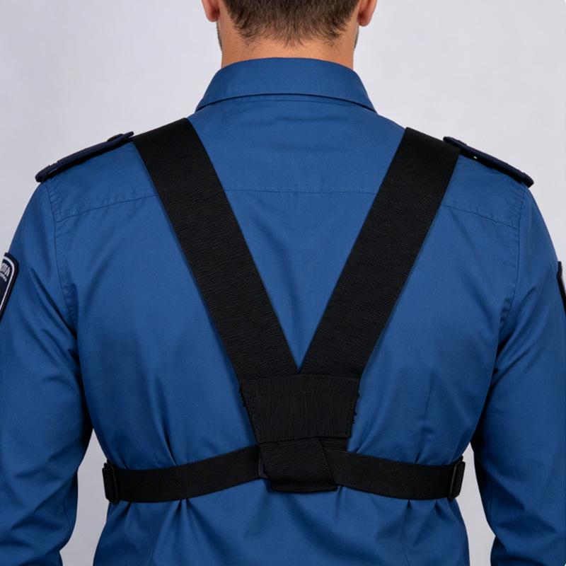 Multi-Functional Tactical Vest with Walkie-Talkie Chest Bag & Shoulder Strap for Patrol Duty