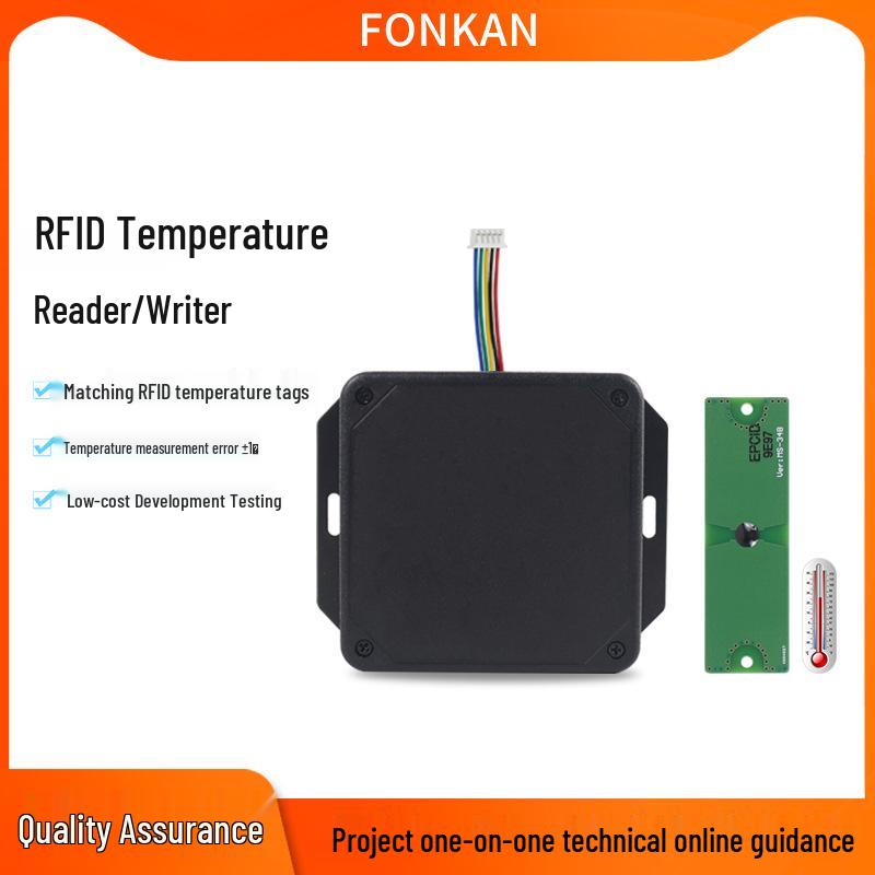 Ultra-High Frequency RFID Temperature Reader & Writer - Non-Contact 915M RF Smart Power Temperature Monitor