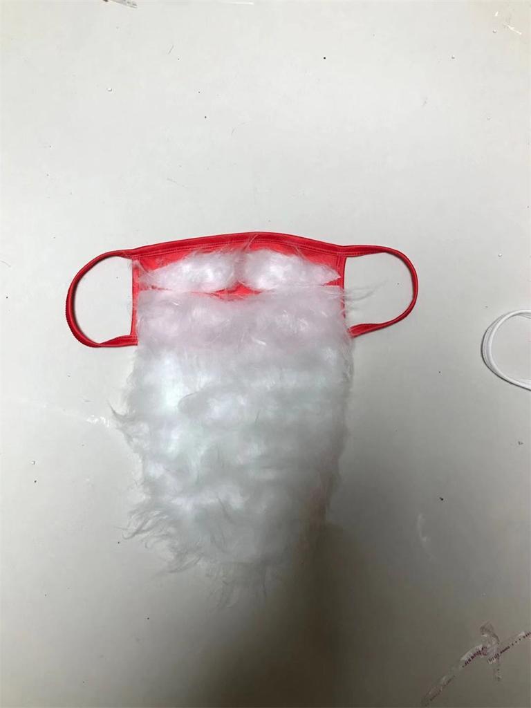 For Christmas Holiday Santa Beard Adults Face Mask Costume