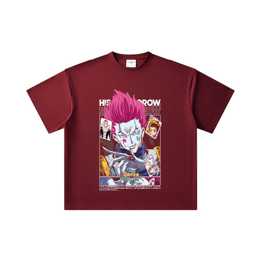 260 GSM Double Yarn 32 Count 100% Cotton HXH V3 Hisoka Print Unisex Heavy Cotton T Shirt