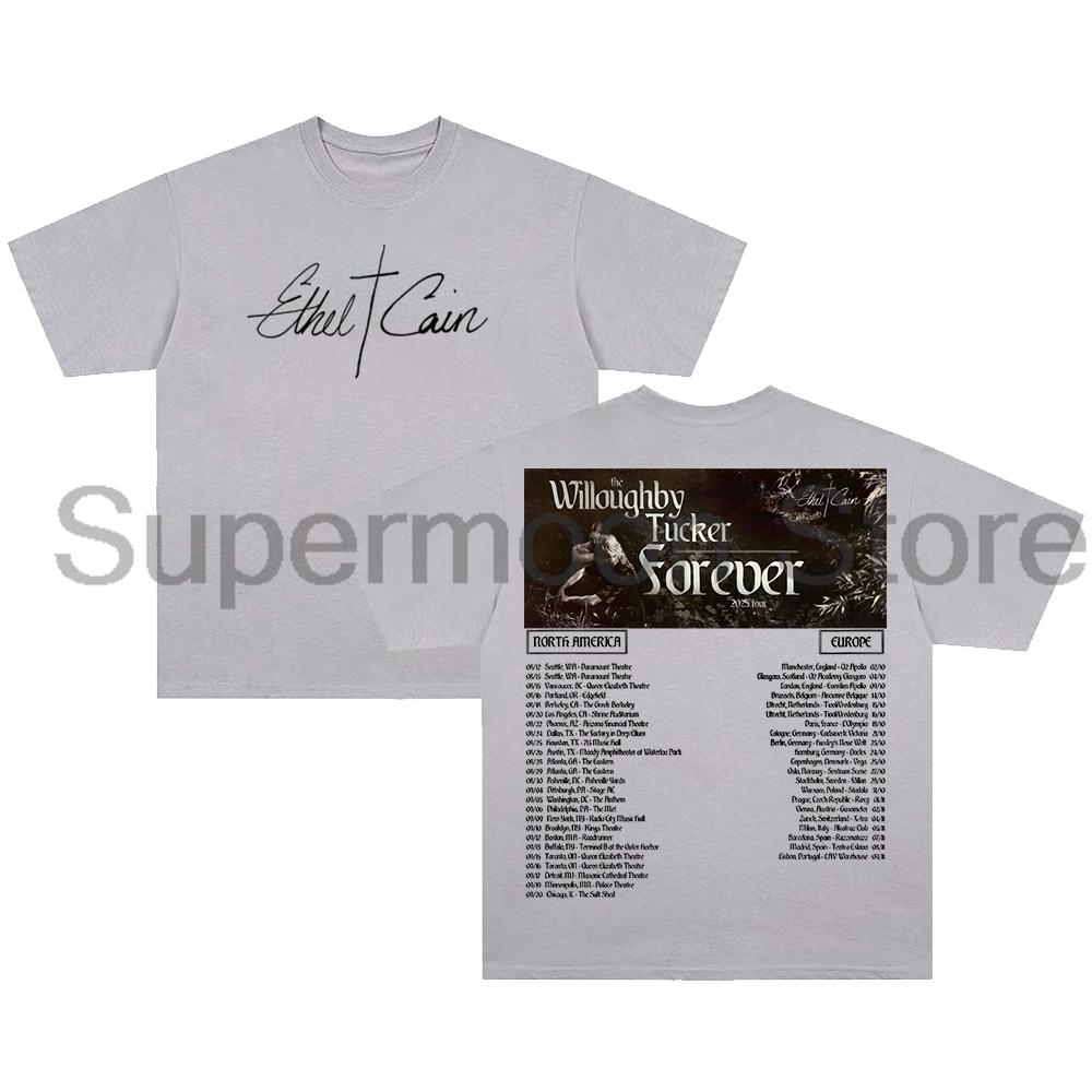 Ethel Cain The Willoughby Tucker Forever Tour 2025 T-Shirt Rundhalsausschnitt Kurzarm Baumwoll-T-Shirt Damen Herren Streetwear Oberteile