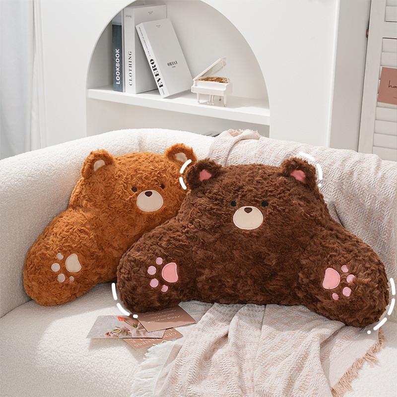 Cartoon Bear Plush Pillow With Doublesided Velvet For Home Living And Cozy Comfort
