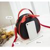 1 Pcs Cherry Small Backpack New Women's One-shoulder Messenger Mobile Phone Bag Litchi Pattern Contrast Color