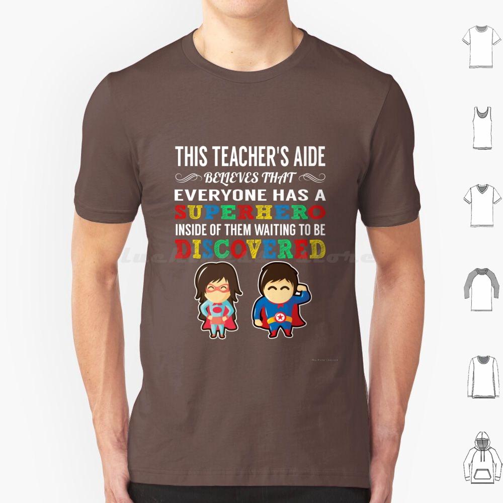 Teachers Aide Superhero T Shirt 6xl Cotton Cool Tee Teachers Aide Uniqueness Welcome Back To School Teacher Mom Teacher Dad