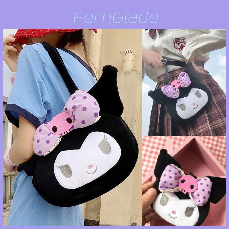 Adorable Kuromi Plush Handbag For Women And Girls Featuring Cute Kawaii Design