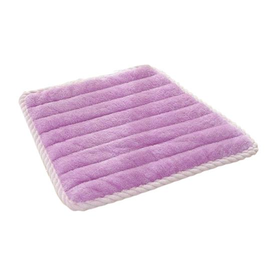 Seat Cushion Trapezoidal Shape Adjustable Straps Plush Material Chair Pad Dining Office Car Seat Cover Home Accessory