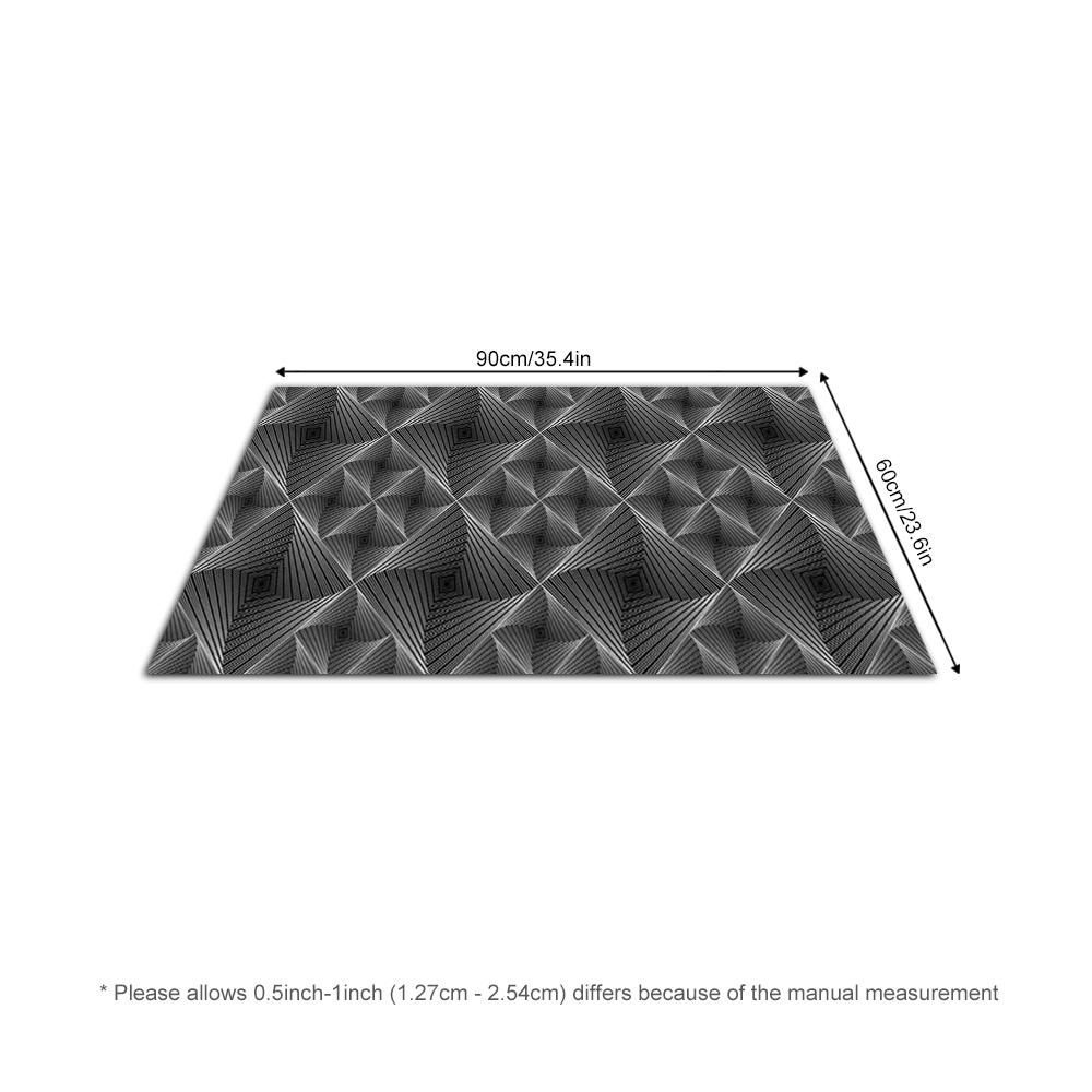 Tuniu Geometric Gray Silver Area Rug NonSlip Home Floor Mat Living Room Rug