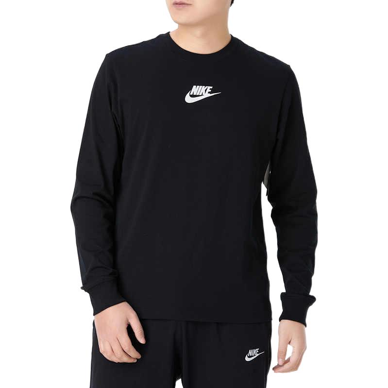 Nike Logo Crewneck Sweatshirt And Casual Woven Sports Pants Set Men Sweatshirt And Pants Set Black BV2667-010+DD5311-010