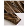 Red Short Soft Leather Jacket for Women Spring Autumn Loose Fit Casual Coat Petite Size