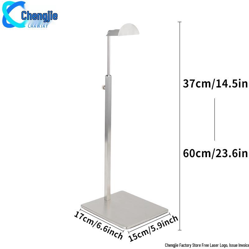 Adjustable Stainless Steel Floor-Standing Bag Display Stand for Women's Bags