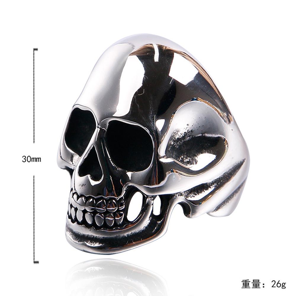 Minimalist Vintage Skull Ring for Men Simple Elegant Stainless Steel Statement Jewelry Gift Punk Accessories1