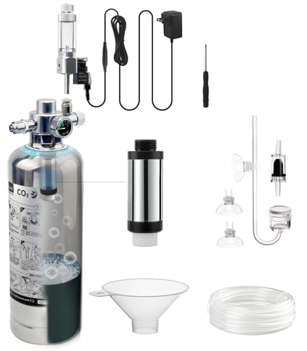 Clscea G600Smini-JP Улучшенный Химический Реактор Генератор CO2 для Аквариумных Растений, Баллон CO2, Комплект Системы Химического Добавления CO2, Нержавеющая Сталь, для