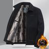 2025 Plus Velvet Corduroy Jacket for Middle-Aged Dads - Thick Winter Woolen Men's Casual Coat