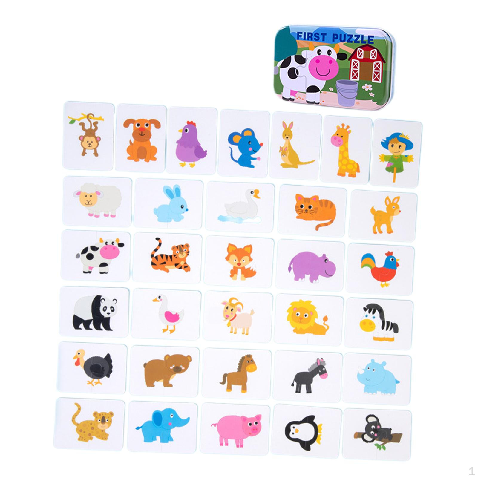 

Пазлы на соответствие Пазлы Дети Мальчики Девочки Малыши Когнитивное развитие Портативные Карточки Farm Animal Puzzle
