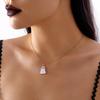 Halloween Spooky Chic Women's Jewelry Set White Ghost Earrings Necklace Cute Boo Accessory for Girls' Costume Party Gift