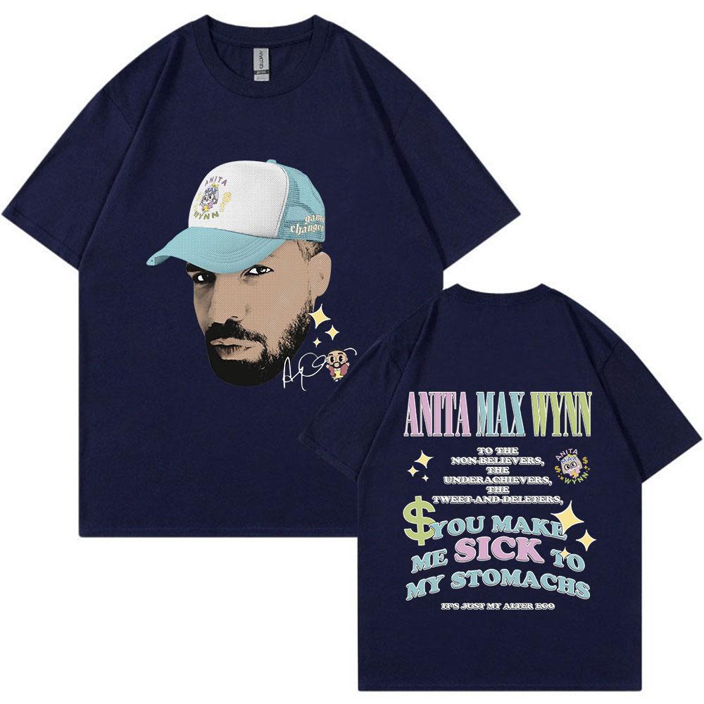 Drake Anita Max Wynn Divertente Meme Grafica Maglietta Unisex Donna Moda Hip Hop Maglietta Oversize Casual Girocollo Cotone Magliette Top