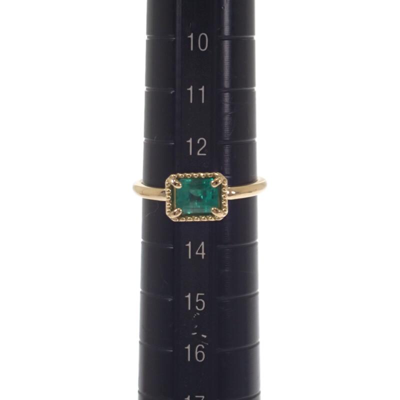 no brand  #13(JP Size) ring green K18 Gold Women