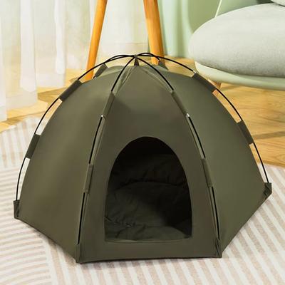 Pet Nest Stan Polouzavřený Skládací Venkovní Potřeby pro Domácí Mazlíčky Prodyšný Stan Letní Chlazení Teplé Podložky Potřeby pro Dekoraci Domácích Mazlíčků
