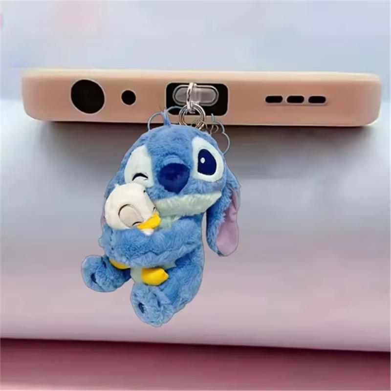 MINISO Stitch Phone Dustproof Plug for IPhone Type-c New Anime 2D Plane Type C Android Charging Port Dustplugs Ornaments Gift