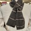 Bachi Men's Soft and Warm Gray Check Petite Muffler VM1M4BS109 GO_Bupyeong Branch