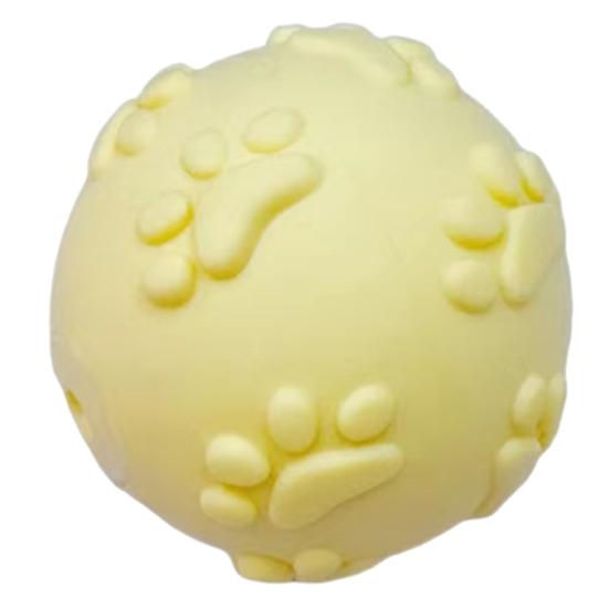 Squeaky Dog Ball Raised Texture Dog Chew Toy Bite-Resistant Puppy Teething Toy for Dogs Teeth Cleaning Boredom Relief A жёлтый