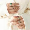 18K Gold-Plated Titanium Steel Enamel Hand-Painted Ring: Ins Personality, Fade-Resistant Jewelry Accessory