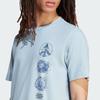 Adidas T Shirts Men's Blue Crew Neck Moderate Straight Fit IL5404