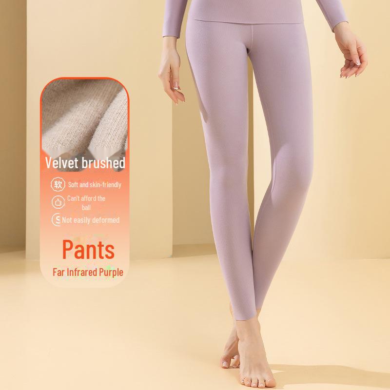 

Женские теплые немецкие бархатные брюки : Инфракрасное отопление, утолщенные бархатом, антибактериальные хлопковые брюки для осени и зимы M (95-110 lbs) фиолетовый