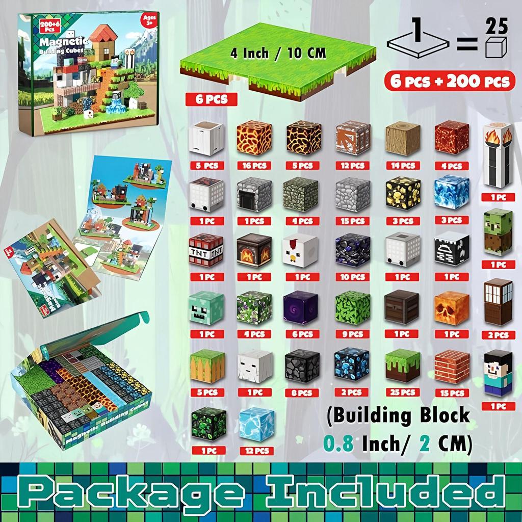 Magnetic Cubes Building Blocks Set: Children's Educational DIY Assembly Toys