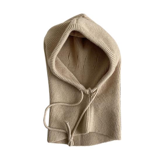 Écharpe Bonnet Couleur Unie Sangles Réglables Laine Chaud Cache-Cou Intégré Blocage de Température Hiver Extérieur Cyclisme Ski Coiffure