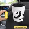 Panda Car Hanging Trash Can & Organizer
