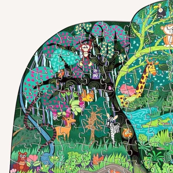 Puzzle Éléphant de 128 Pièces, Puzzle Animaux, Puzzle Enfant