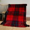 Red and Black Tartan Pattern with White and Green Intersecting Lines. for All Seasons Blanket Lunch Break Throw Gift