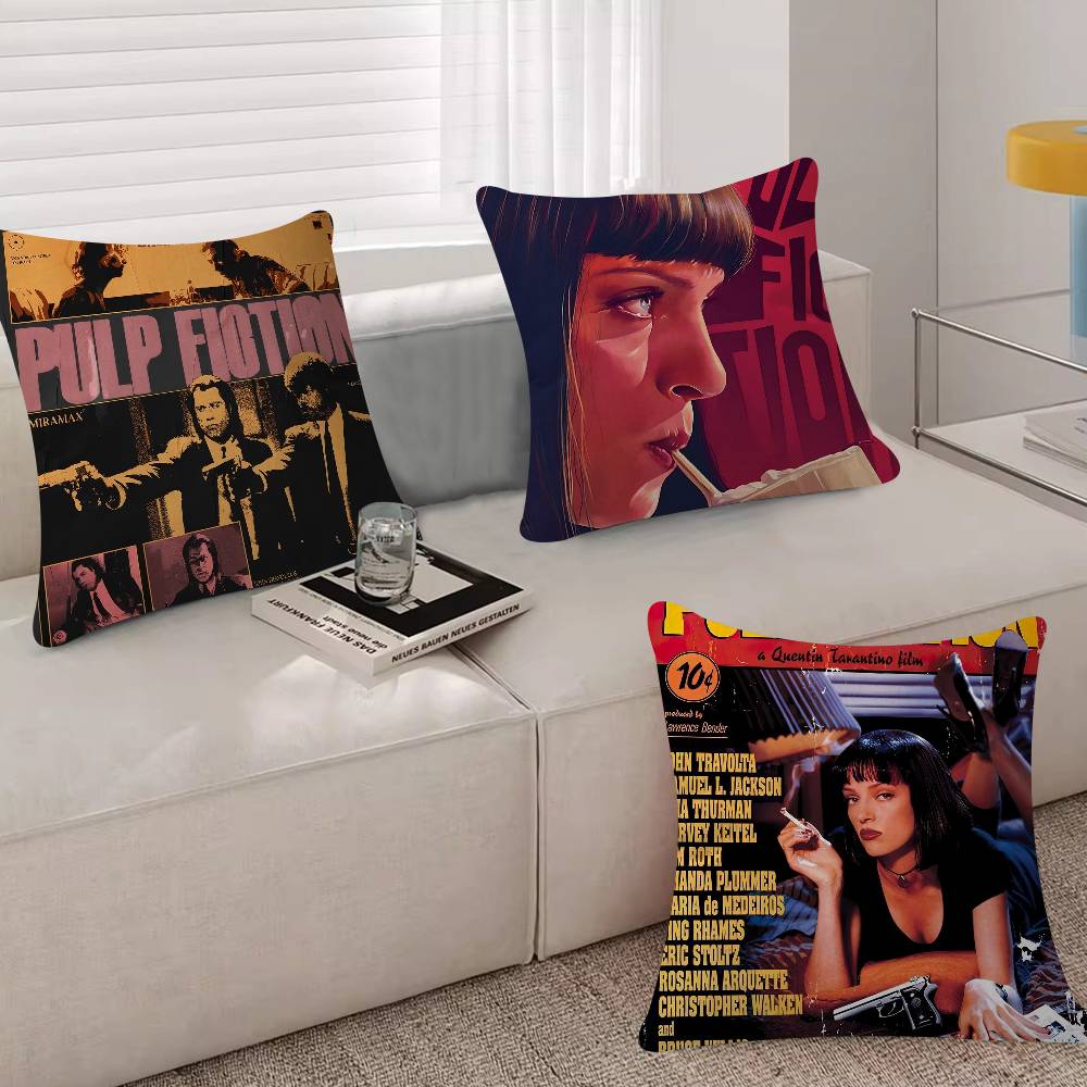 Movie Pulp Fiction Cushion Cover Inches Farmhouse Decor Home Throw Pillow Covers For Couch Decorations