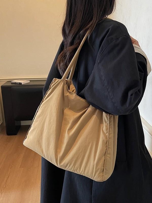 Nylon-Tragetasche für den täglichen Gebrauch mit Reißverschluss und Handytasche für lässige Frauen