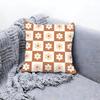 Retro Checkerboard Pattern Print Cushion Cover Premium Comfort Reversible Pillow Cove In One Design for Any Room  Car Interior
