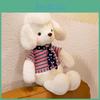 Cartoon Dog White Animal Stuffed Plush Toy Scarf Doll Children Birthday Gifts