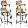 VidaXL Bar Stools 4 Pcs Solid Mango Wood