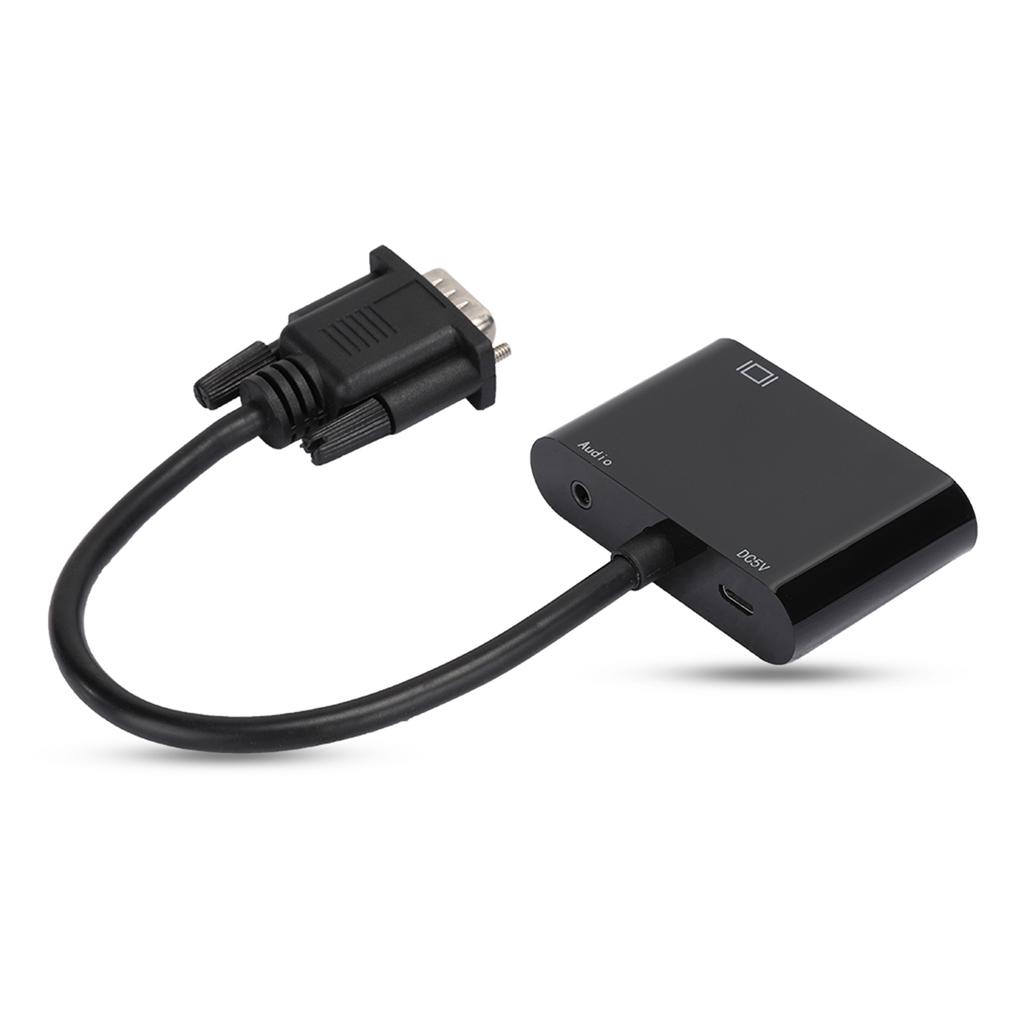 VGA zu HDMI VGA HD Videokonverterkabel Plug-and-Play-Adapter für Computerprojektor