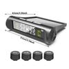 Digital LCD Display Universal Smart Car TPMS Tyre Pressure Monitoring System 4 Sensors Auto Security Alarm Solar Charging