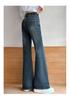 2026 Autumn Girls' Embroidered Rhinestone Denim Retro Micro-Flare Pants for Middle & Big Kids